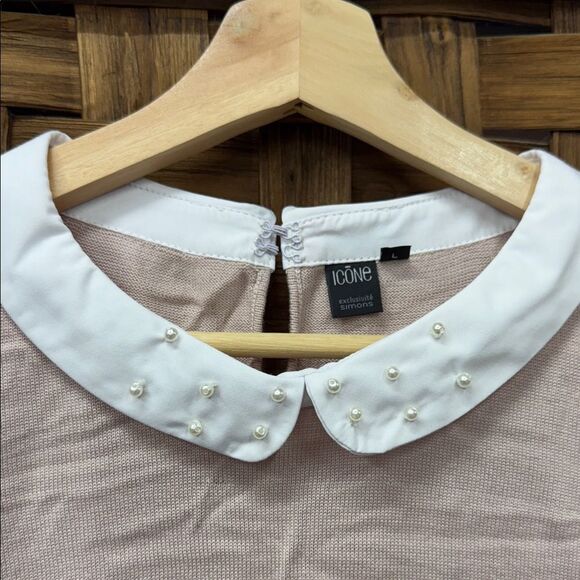 Icône Blush Salmon Top with White Collar - Picture 2 of 5